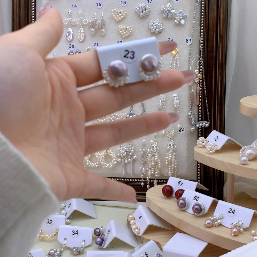 未镶嵌耳饰淡水珍珠