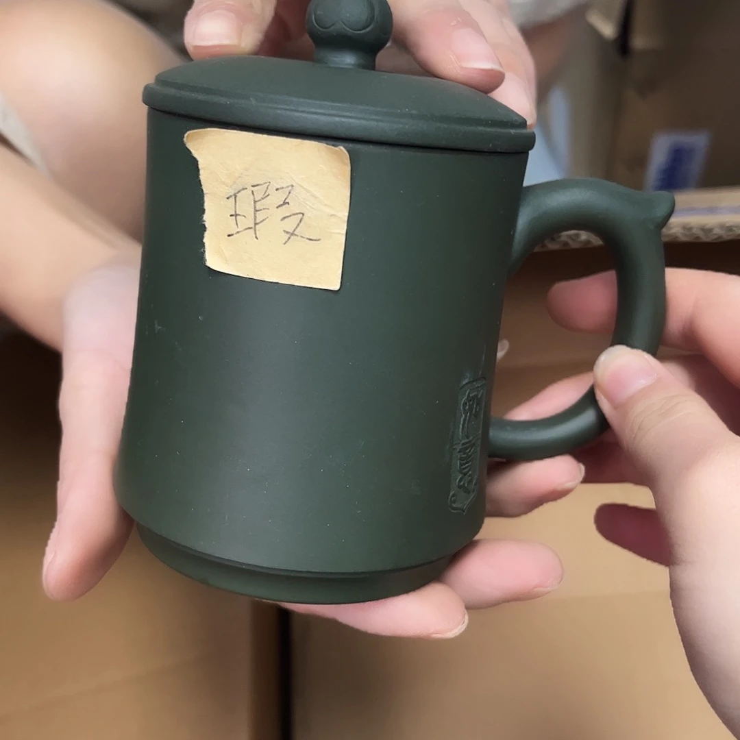 宜兴原矿紫砂全手工盖杯