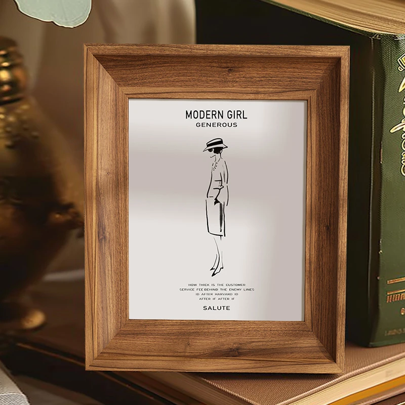 美式复古相框摆台正方形画框装裱8寸10家庭装饰相框摆件高级感