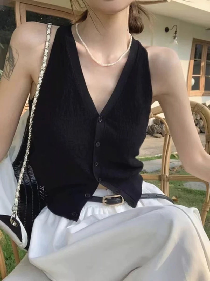 【001-200】编码休闲风修身修身型通勤背心吊带夏季气质多巴胺穿搭