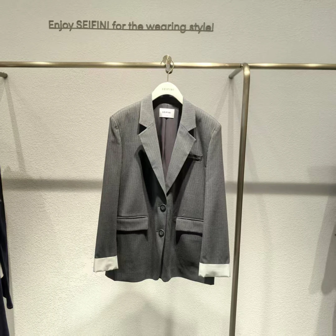 新品SEIFINI 诗凡黎2025 春装时尚西装外套3G2110241