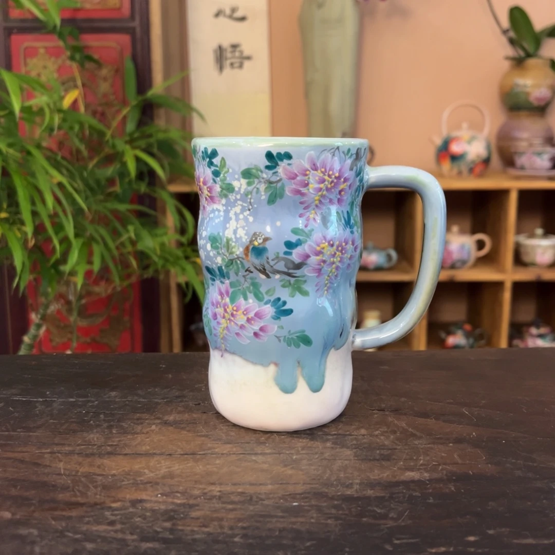 柴烧纯手工手绘陶瓷