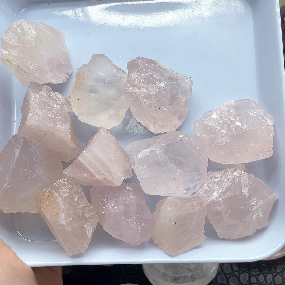 发晶珠宝半成品未镶嵌18粉晶原石块