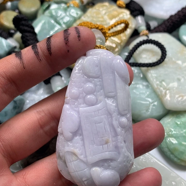 颈饰未镶嵌翡翠保真天然a货翡翠