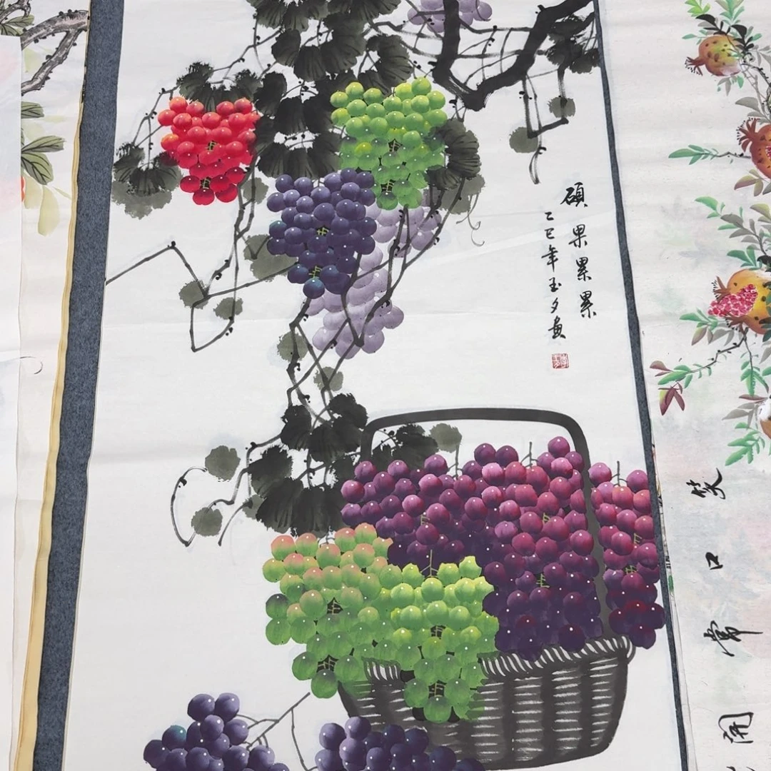 傲***地国画四尺尺寸70X140纯手绘作品