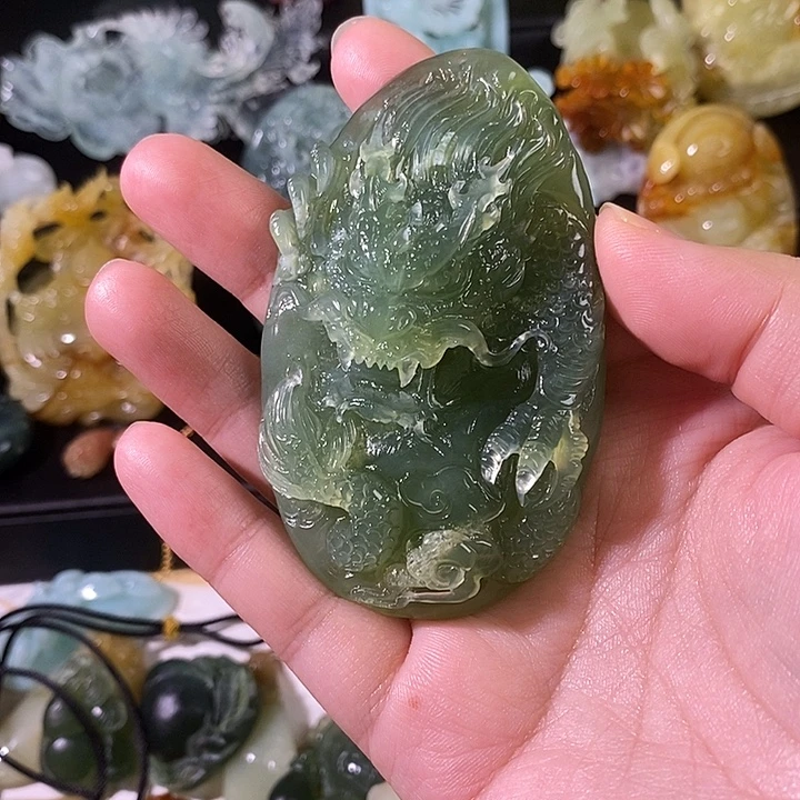 超***L蛇纹石玉合金颈饰