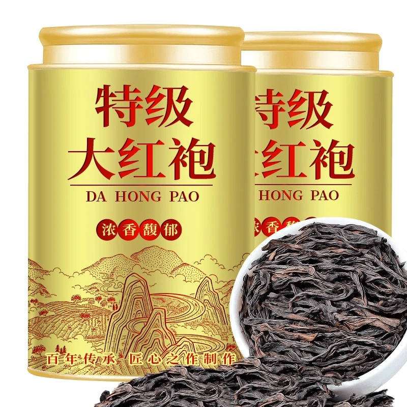 正宗武夷大红袍茶叶特级浓香型岩茶罐装散装乌龙茶自己喝