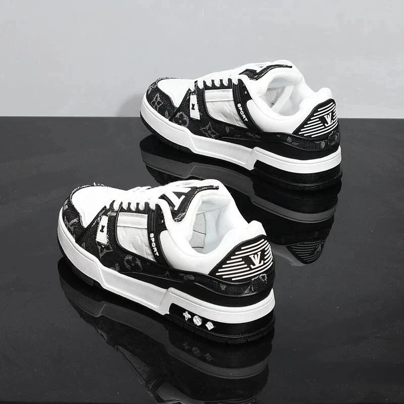 【DQVO官方正品】轻奢男鞋舒适百搭板鞋四季款软底男款秋冬黑色板鞋