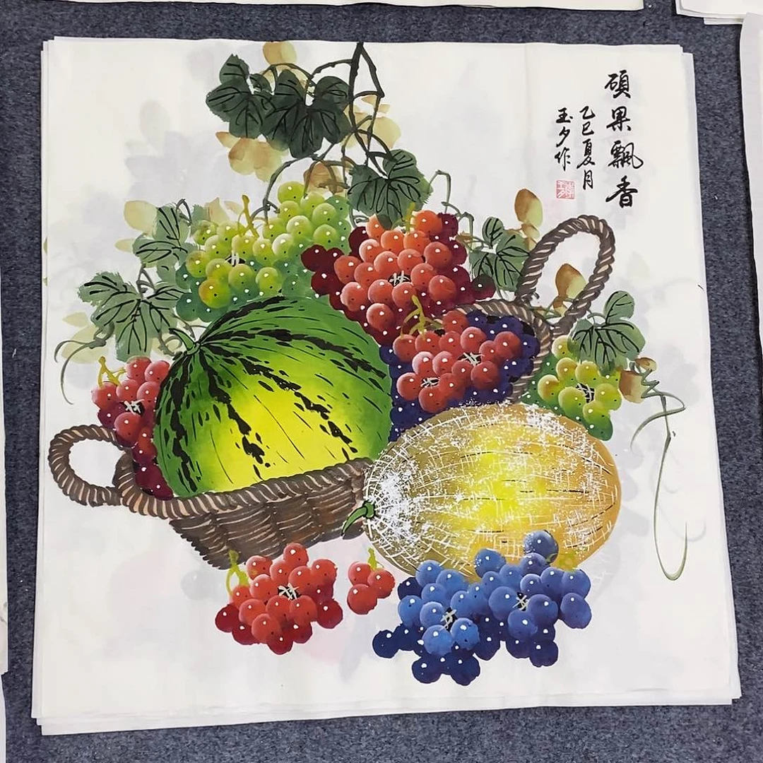 国画尺寸68✖️68斗方手绘画