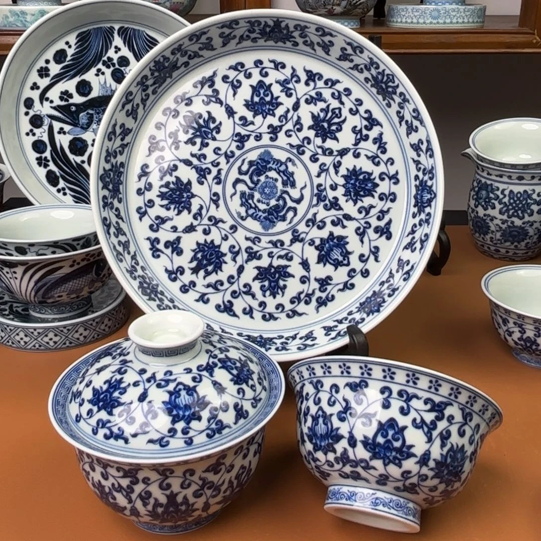 莱***）景德镇陶瓷三件套