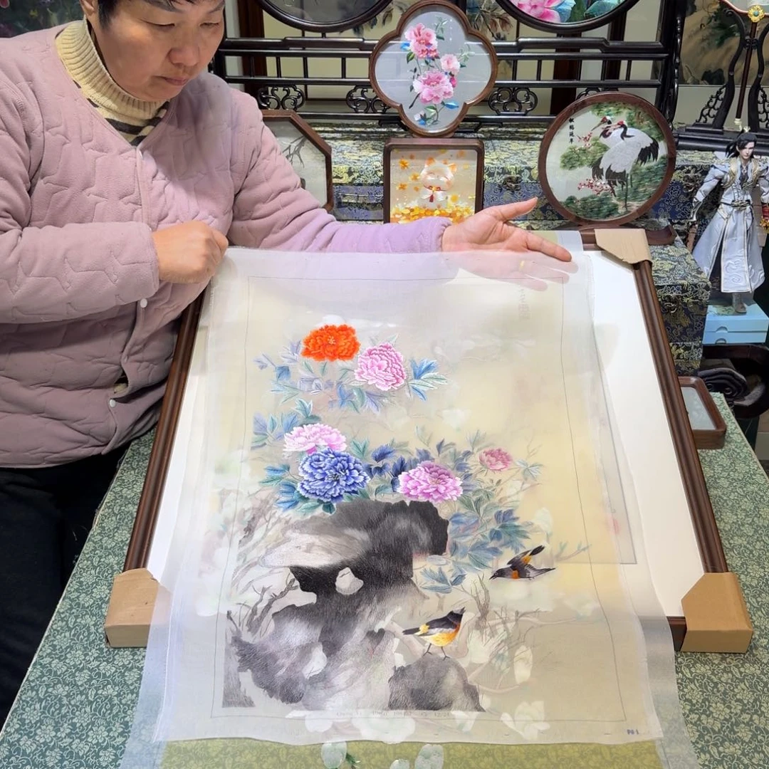 刺绣手工苏绣工艺单面绣片