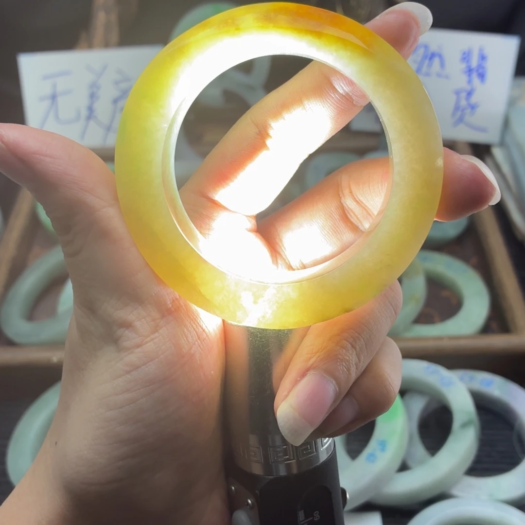 定制翡翠未镶嵌翡翠A货手镯毛胚定制