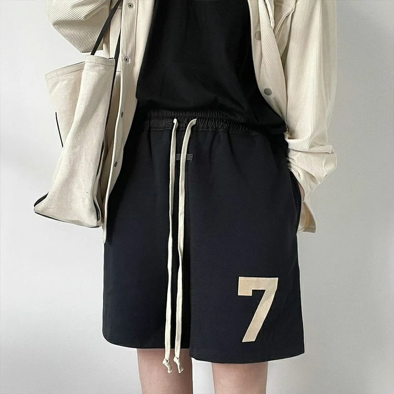 高品质7字四分短裤毛圈棉全棉