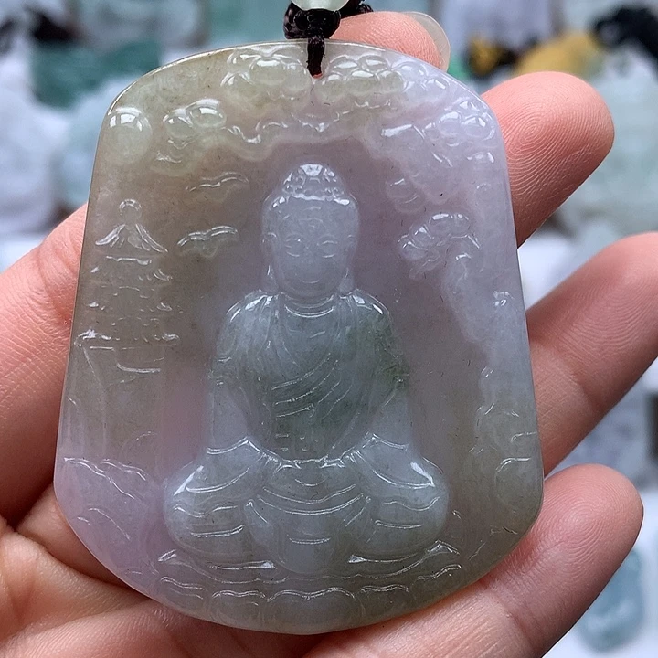 翡翠未镶嵌颈饰大日如来福利