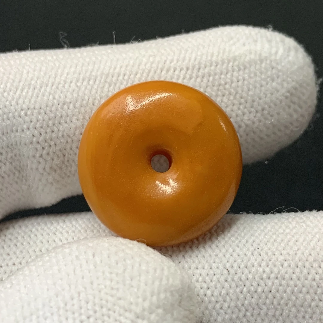 B1007保真原矿俄料尺寸20.2*7.5mm蜜蜡饼子扣子单颗隔珠-支持复检