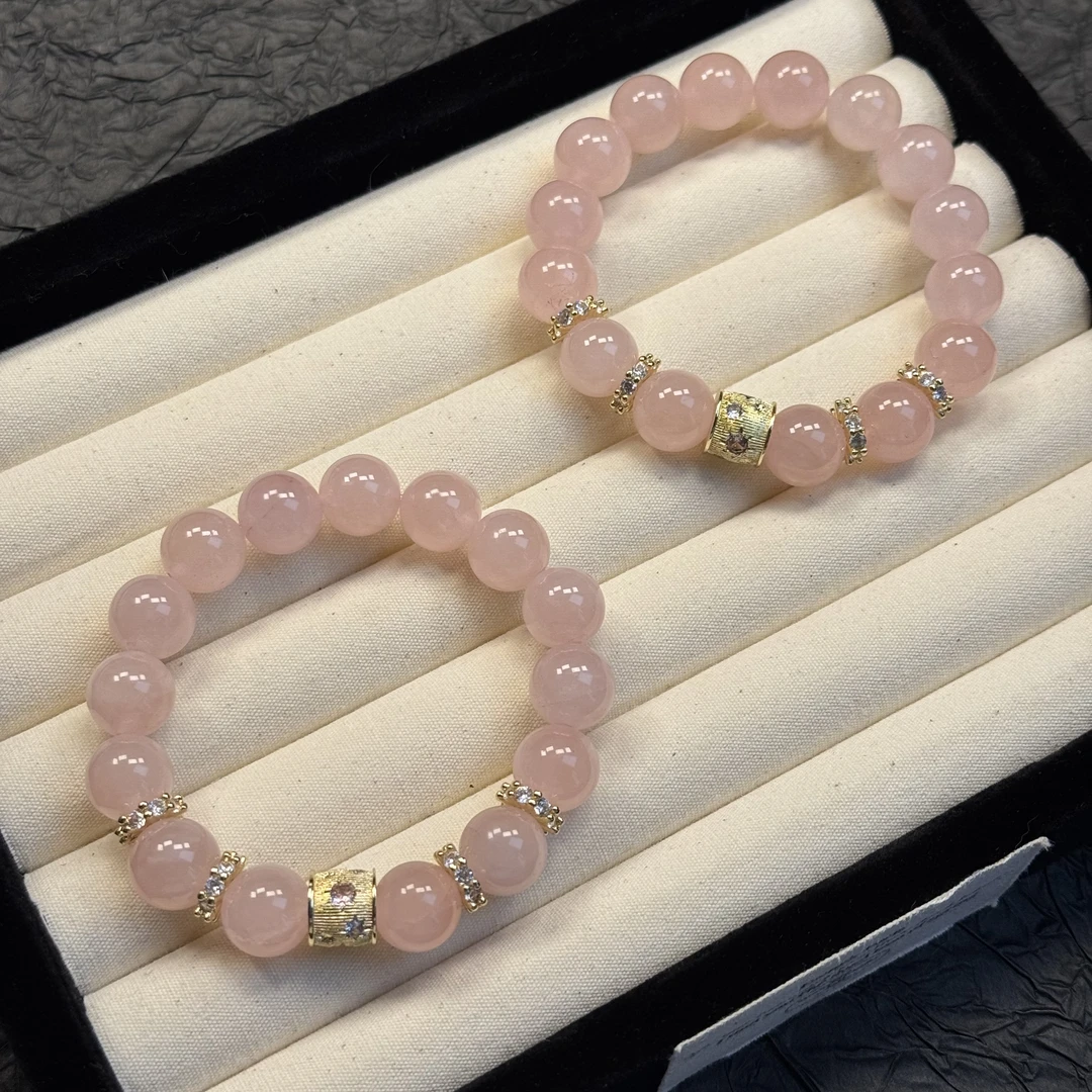 【有点甜】天然粉水晶原创设计款手串12mm+多样性发一W188
