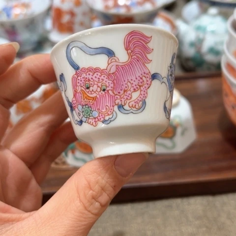 手绘茶杯盖碗壶承