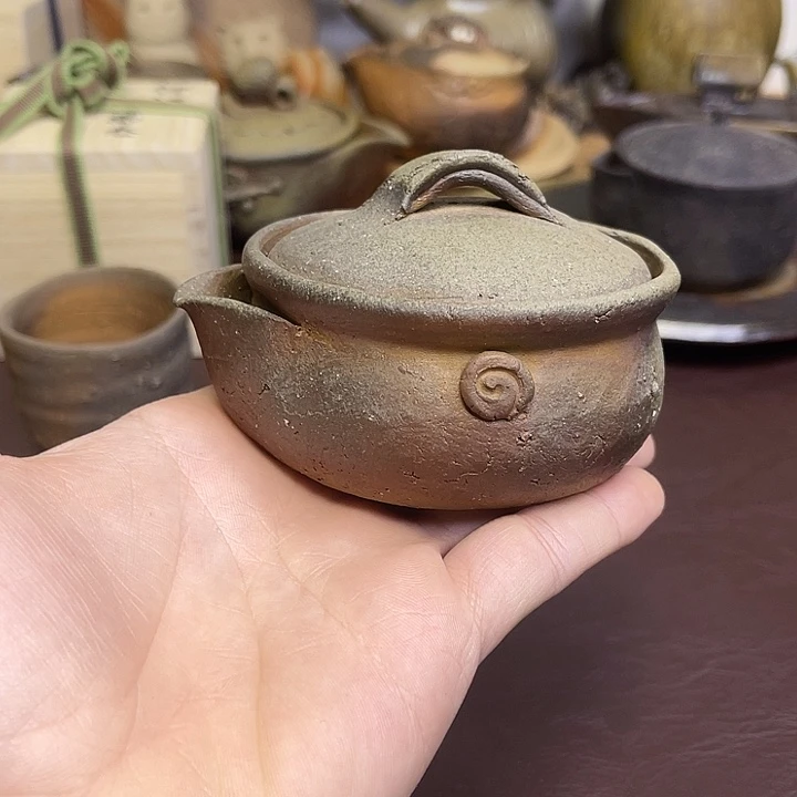 明***c屋代冈佑 宝瓶 备前烧