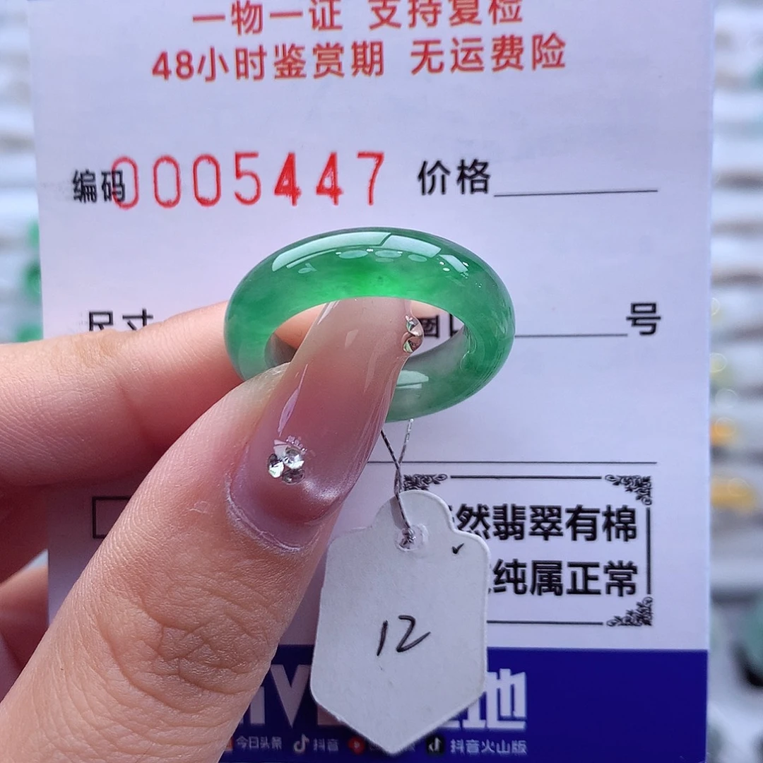 翡翠未镶嵌戒指天然