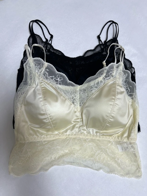 吊带背心女带胸垫内搭2025新款夏季抹胸内衣美背外穿镂空法式内衣