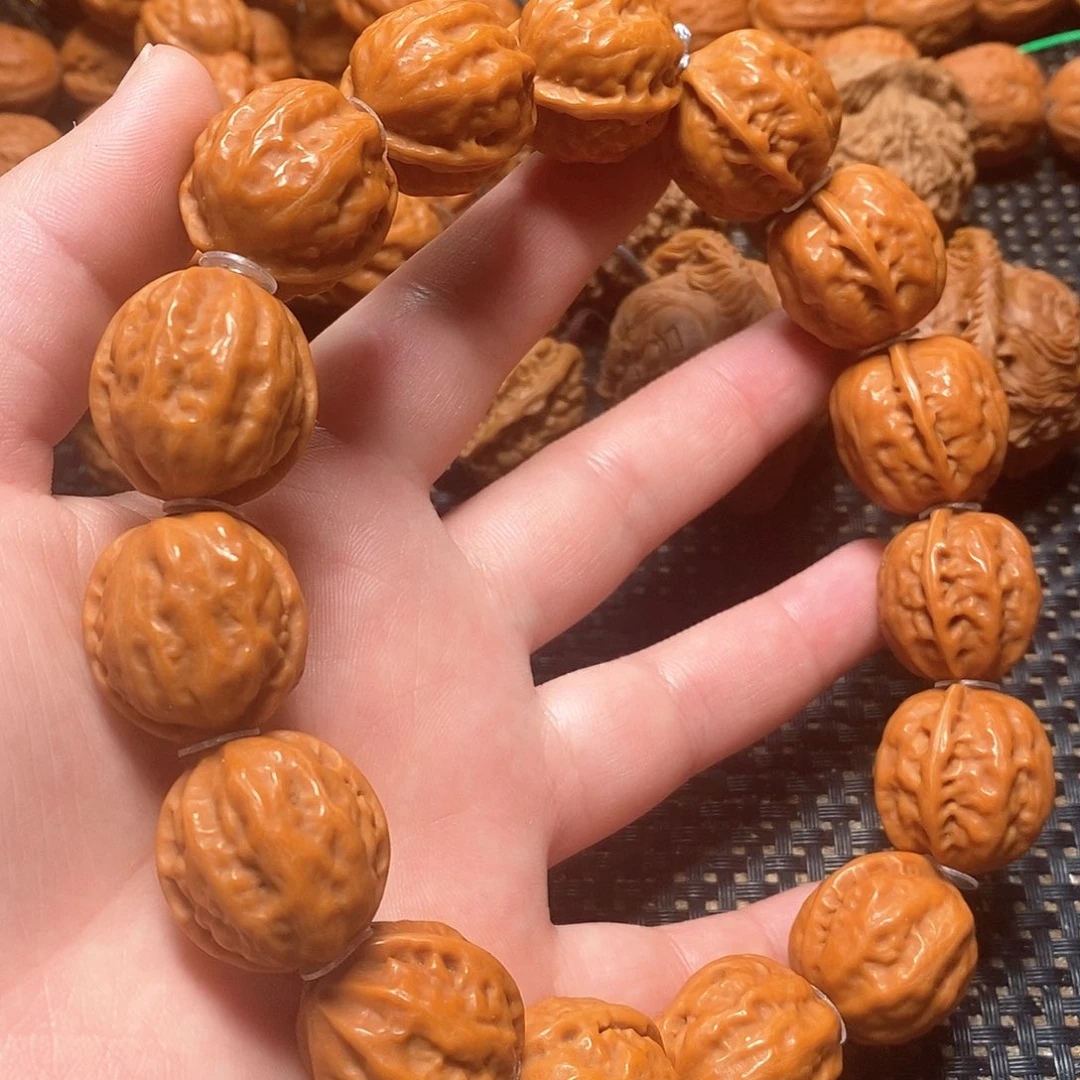 文玩核桃手串肉筋八棱
