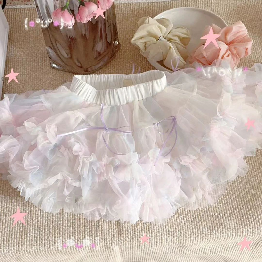 2025夏季新款女童蝴蝶结洋气百搭半身突突裙61165