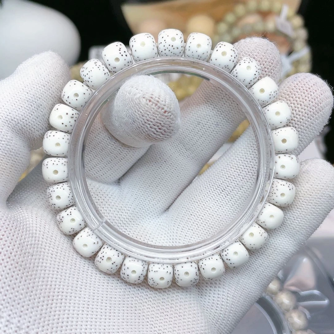 星月菩提手串9/8脱脂顺白大留白单圈
