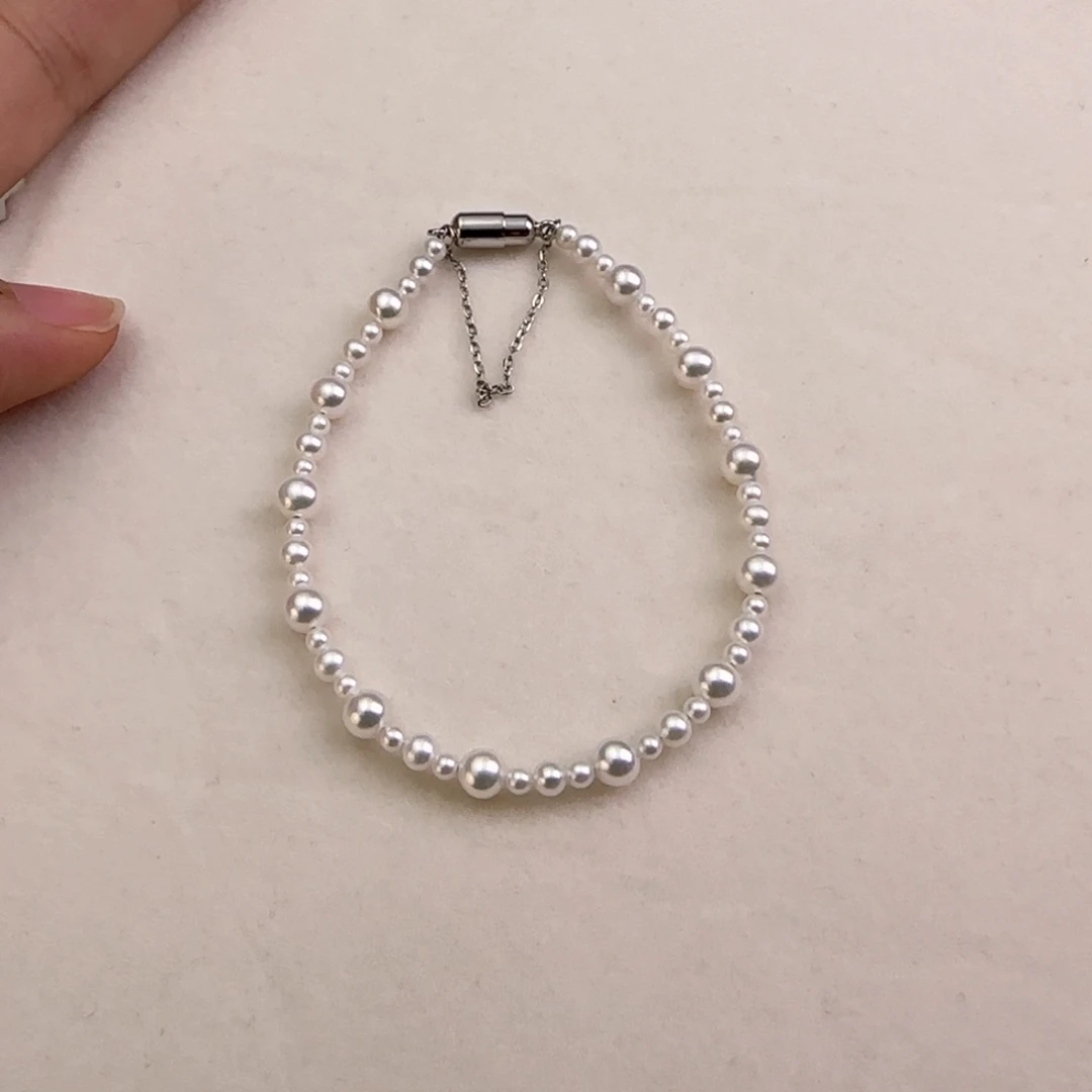 手链银S925镶嵌淡水珍珠