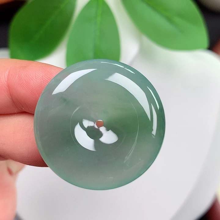 颈饰未镶嵌翡翠平安扣 29.1x5.3mm