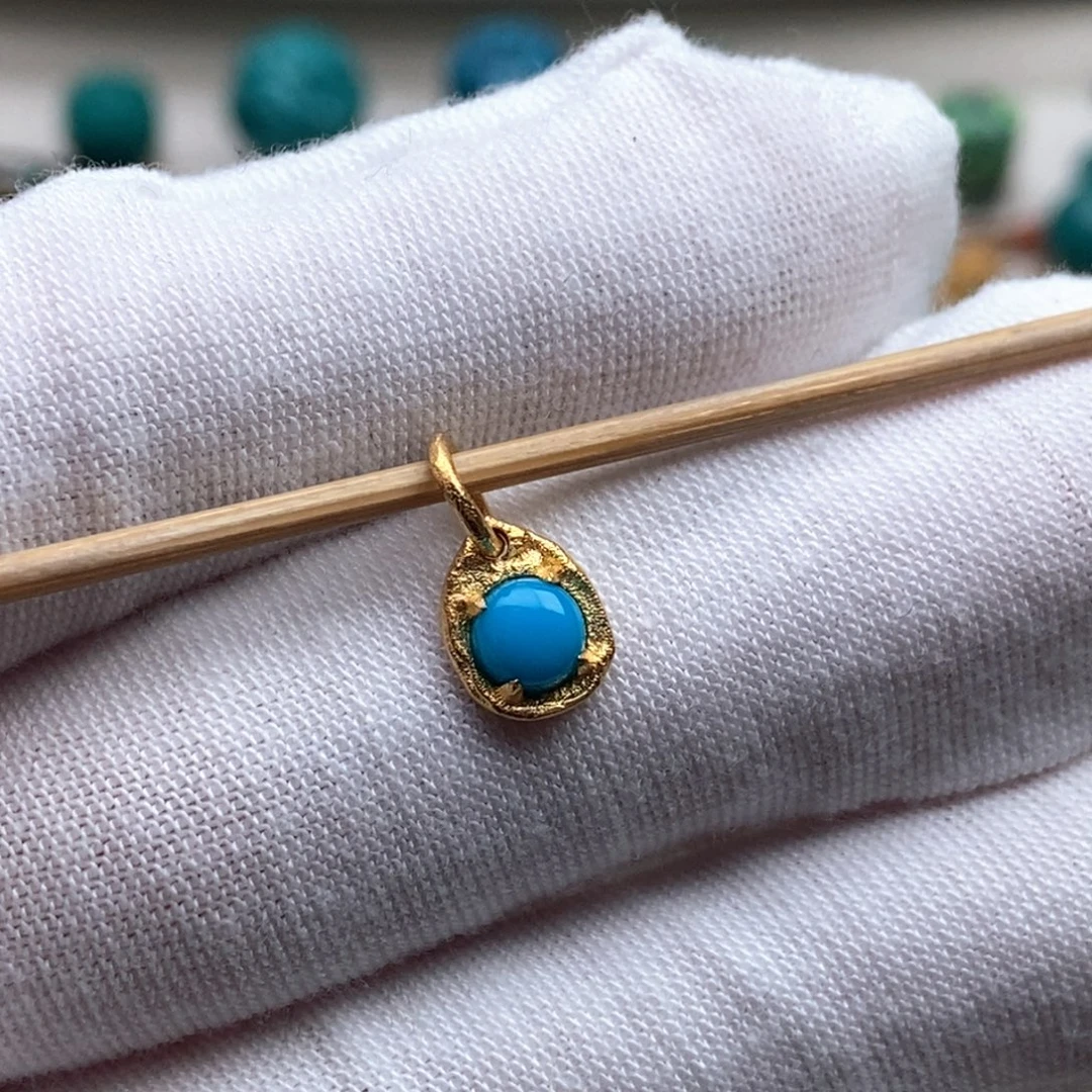 绿松石18K金镶嵌绿松石配饰