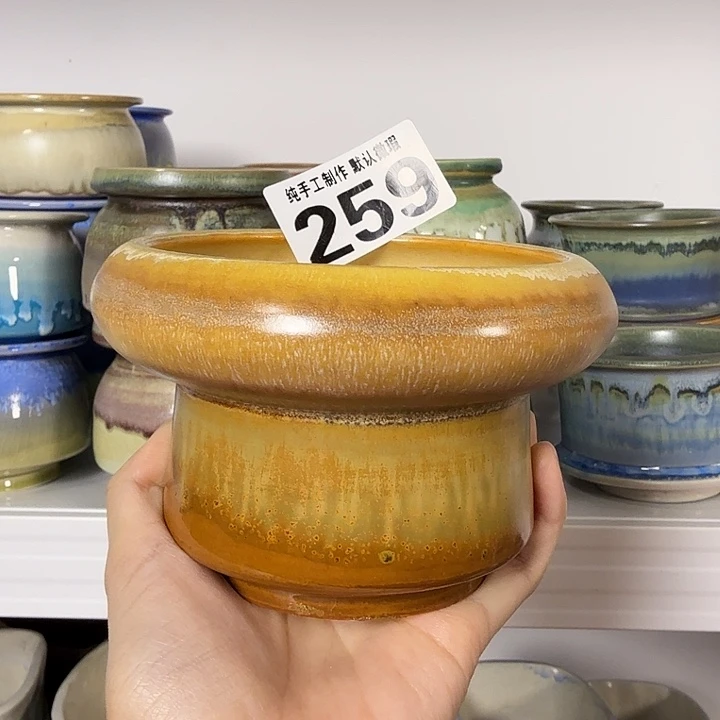 景德镇陶瓷盆 满30包邮 口10