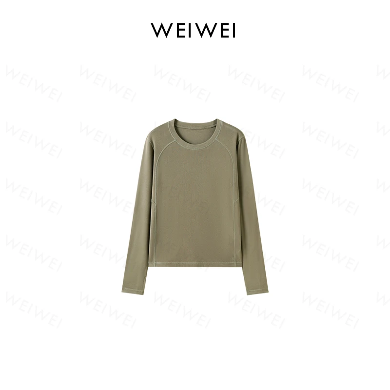 【特价】“修身小暖炉”时尚轻运动加绒长袖羊毛打底衫T恤ss26459