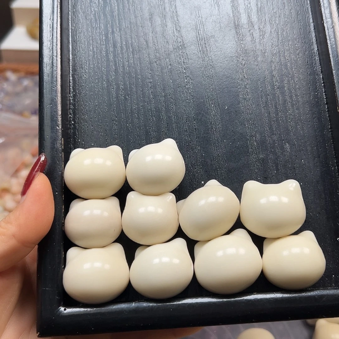 手串菩提根/象牙果瑕疵白猫头10颗有裂小