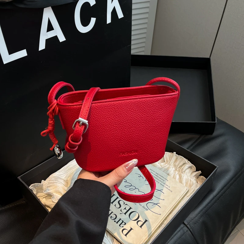 【十三行元宝包】时尚升级版2025单肩斜挎荔枝纹春夏百搭元宝包