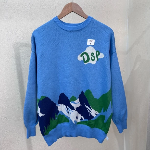 潮牌撞色圆领保暖毛衣71303-A-13-3