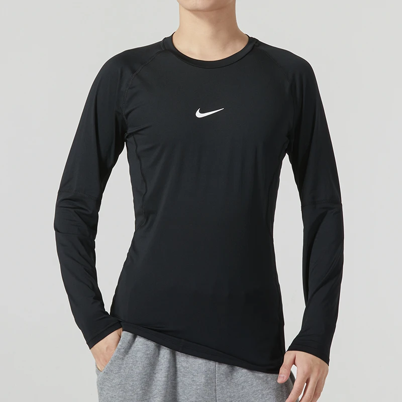 NIKE耐克紧身长袖T恤男健身训练运动服休闲透气跑步上衣套头衫