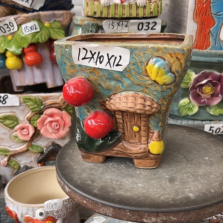 粗陶材质多肉花盆