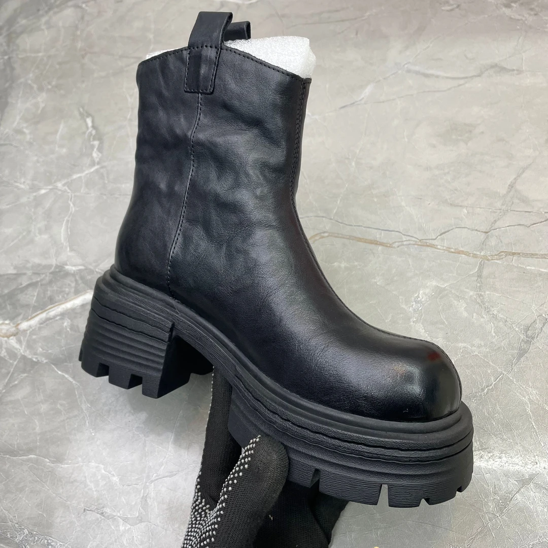 c（孤品） 35码粗跟女靴(牛皮)18967-1