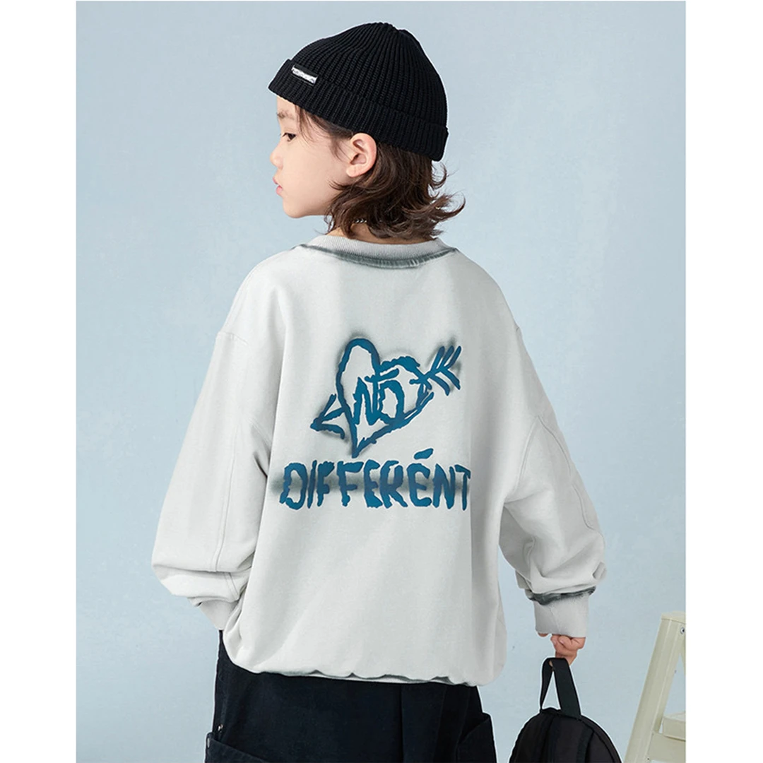 男童卫衣春秋款2025新款中大童炸街时尚上装潮酷帅气春季儿童装