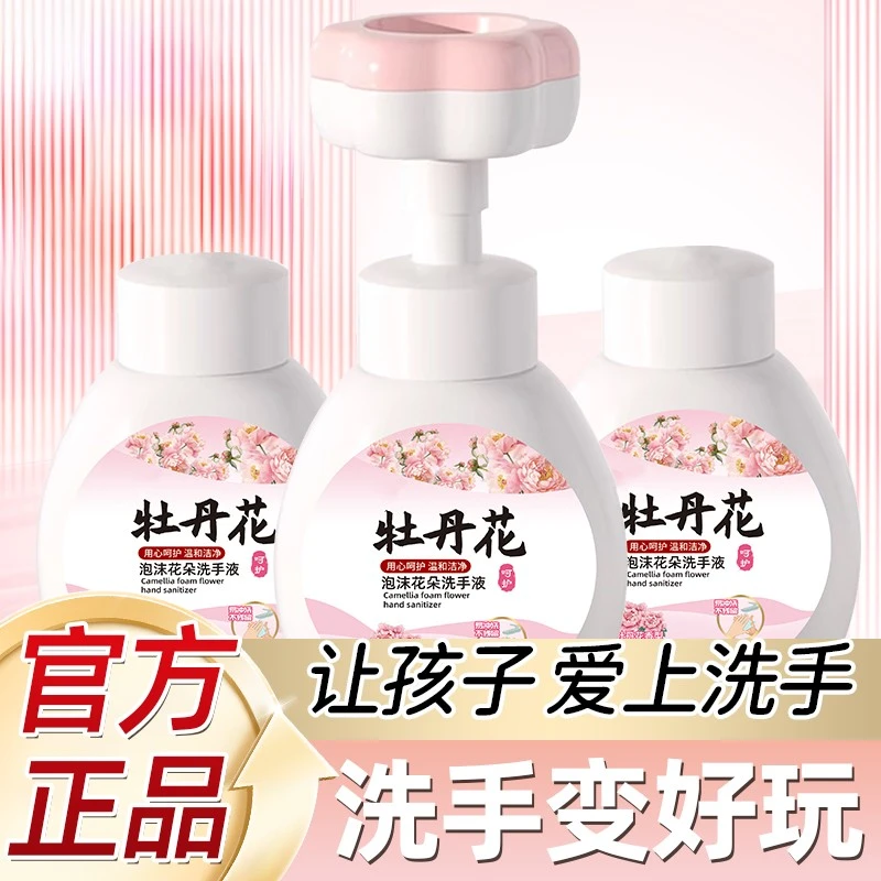 花朵清香型泡沫洗手液家用按压温和抑菌婴幼儿按压式