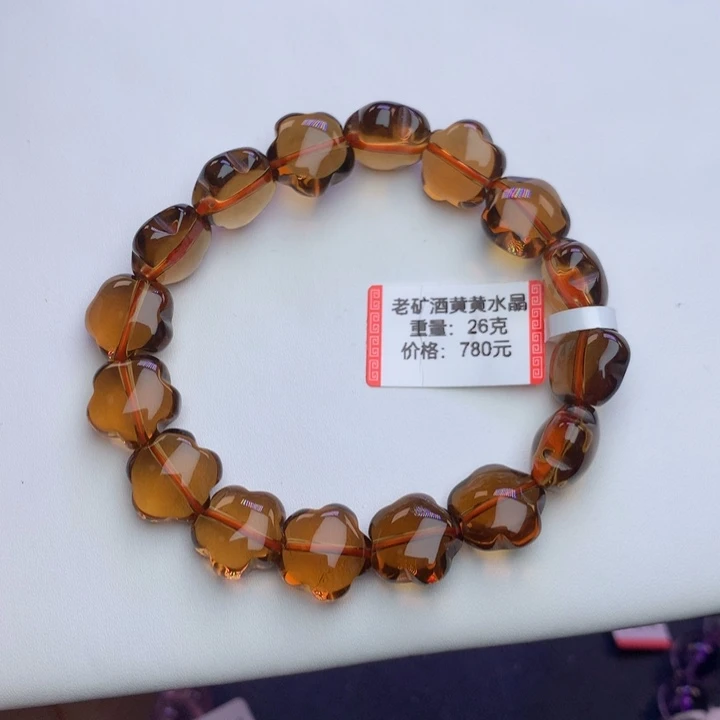 未镶嵌手链水晶老矿酒黄黄水晶