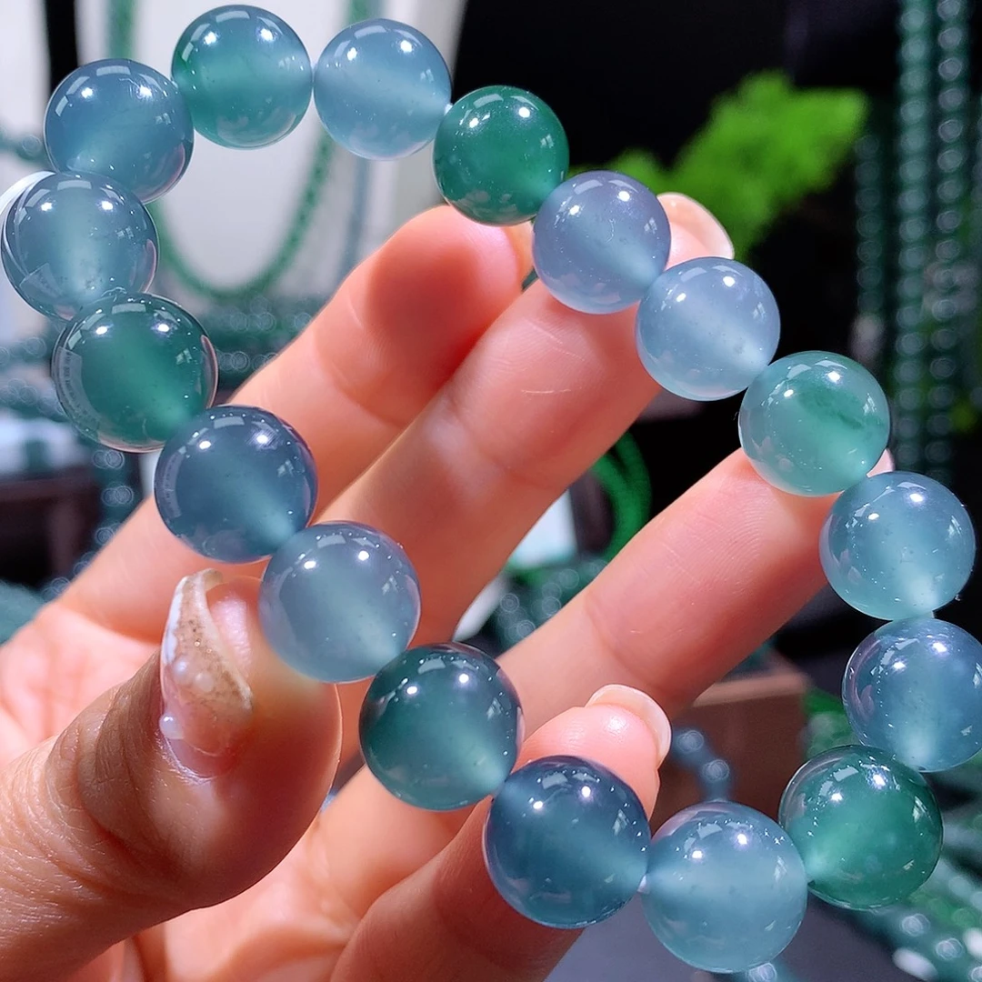 翡翠未镶嵌手链天然a货翡翠手串12mm
