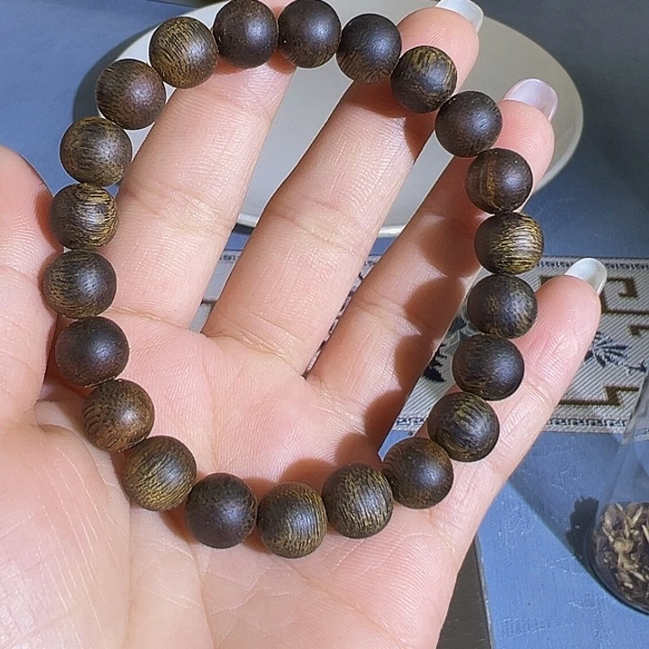 沉香沉香碎屑没****花沉浮老料圆珠单圈绿棋099