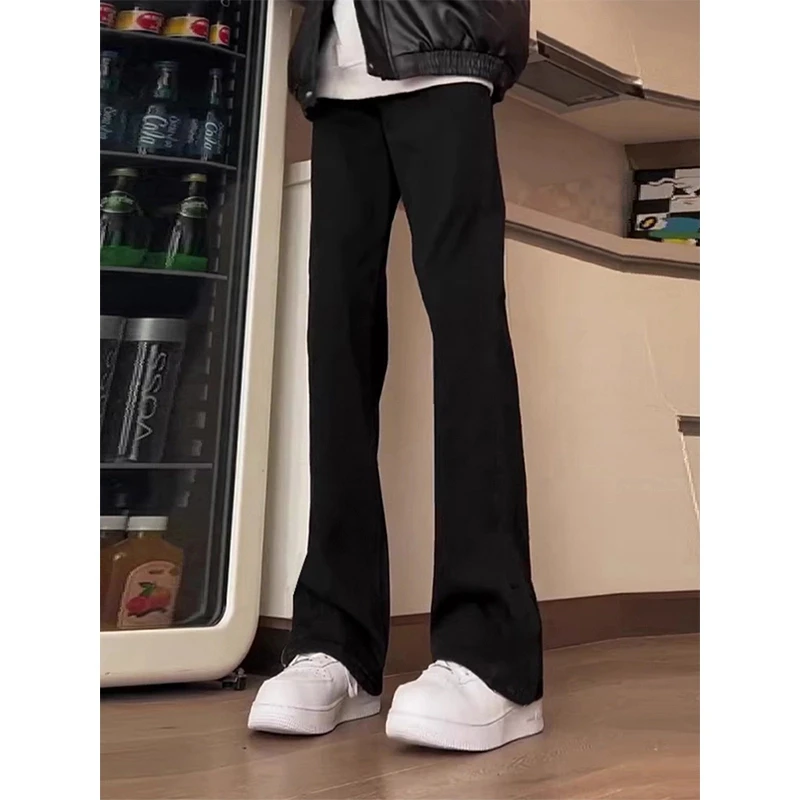 2025新款西裤男士春秋季美式宽松显瘦直筒裤免烫垂感微喇休闲长裤