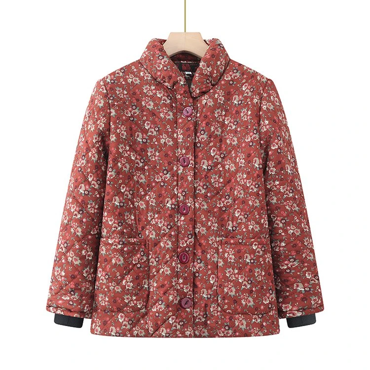 小棉袄轻薄棉服外套中老年女士冬季高档中年女装妈妈秋冬款加绒