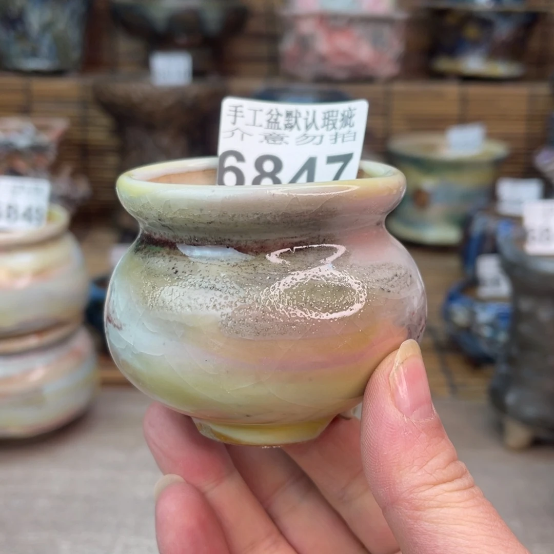 手工花盆默认瑕疵完美者勿拍