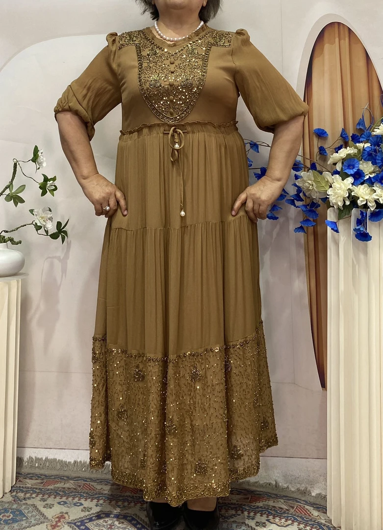 甜美妈妈新款yipak  重工连衣裙