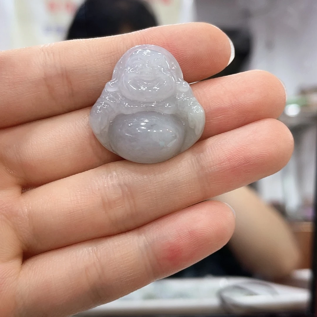 翡翠挂件未镶嵌种水佛公