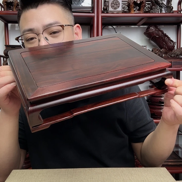 大红酸枝工艺品底座