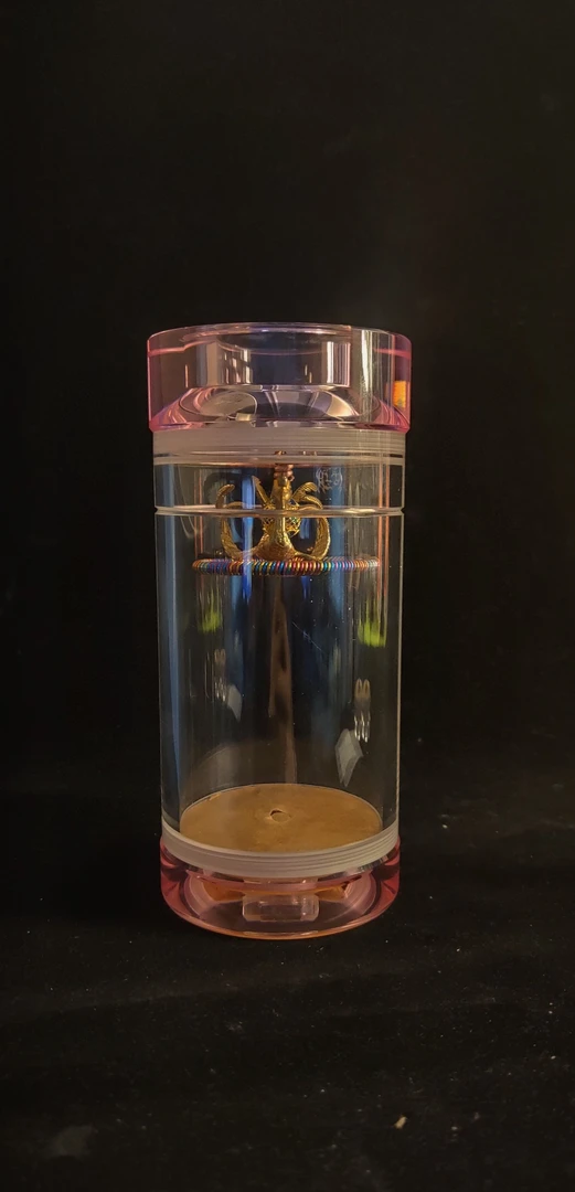 S136#经典保值用品老王王英强粉色蝈蝈罐配凤凰铜簧60*135*4